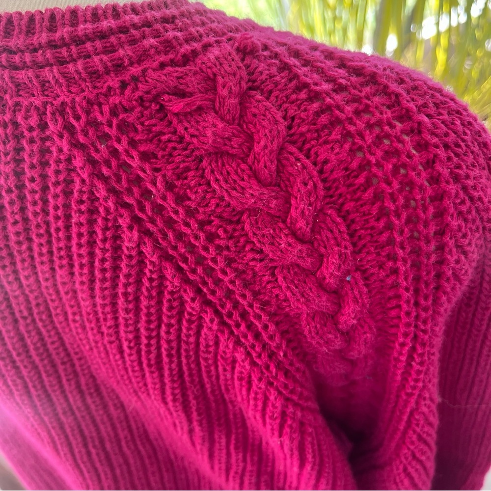 Vintage Women's Crew Neck Sweater - Pink - Picture 6 of 11